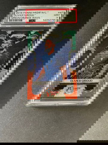 2018 Prizm World Cup Olivier Giroud Green/Orange Wave PSA 9 Mint. POP 1, None Higher