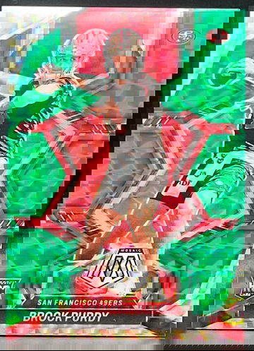2022 Panini Mosaic Brock Purdy green/red RC