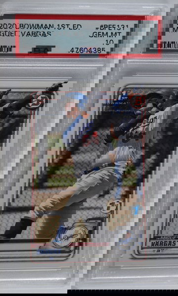 2020 Bowman 1st Edition Miguel Vargas PSA 10 #BFE131