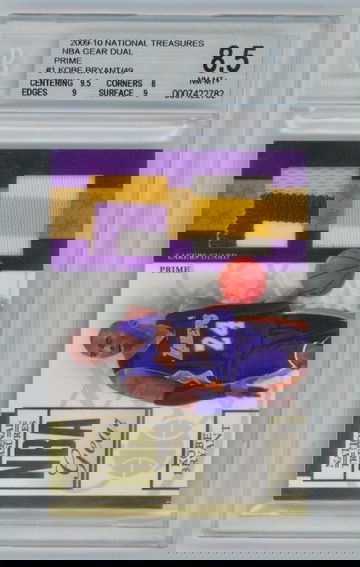 2009-10 Panini National Treasures Kobe Bryant Dual Jersey Patch /49 BGS 8.5