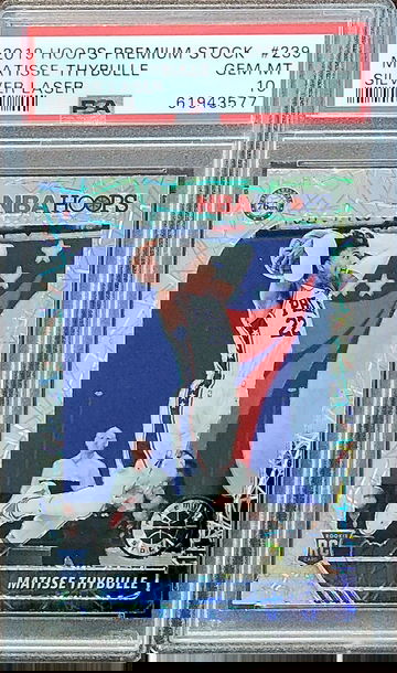 2019 MATISSE THYBULLE Hoops Premium Stock SILVER LAZER Prizm PSA 10 Rookie #239