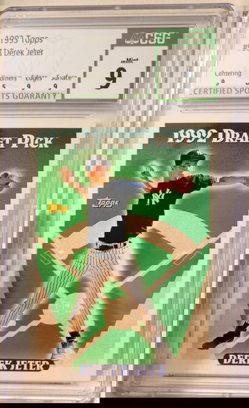 Derek Jeter 1993 Topps Rookie CSG 9