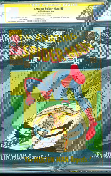 Amazing Spider-Man #35 (1966) CGC 7.5 -- Stan Lee signed (SS); 2nd Molten Man