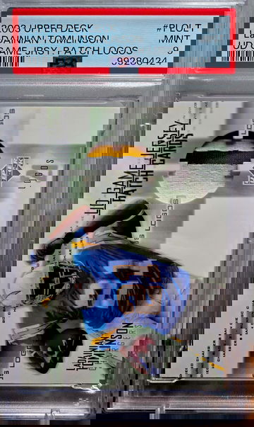 2003 Upper Deck Game Jersey Patch LaDanian Tomlinson Logos Patch PSA 9 Very Rare