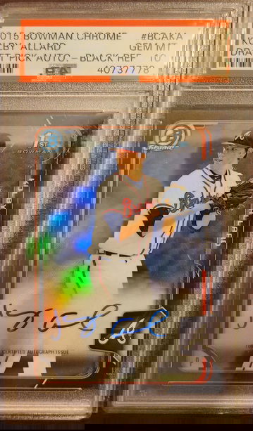 Kolby Allard 2015 Bowman Chrome Black Refractor Auto PSA 10