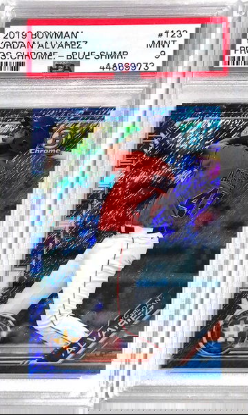 2019 Bowman Chrome Yordan Alvarez Blue Shimmer /150 PSA 9