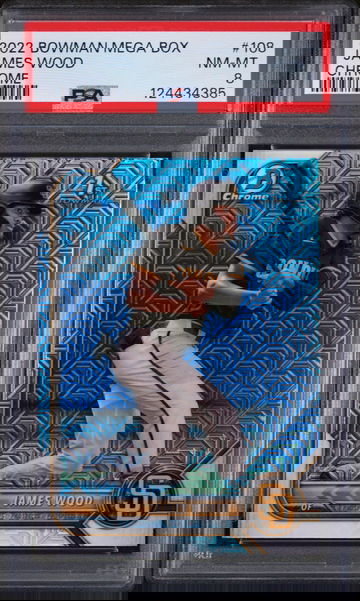 2022 Bowman Chrome Mega Box Prospect James Wood #BCP108 PSA 8