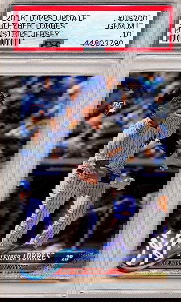 Gleyber Torres 2018 Topps Update Rookie Card RC #US200 Pinstipe Jersey PSA 10 Gem Mint Yankees