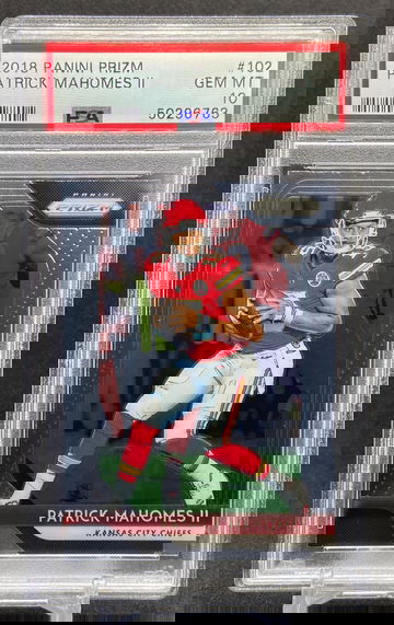 2018 Panini Prizm #102 Patrick Mahomes PSA 10 Gem Mint