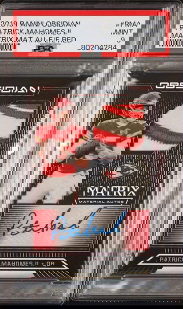 2019 PANINI OBSIDIAN PATRICK MAHOMES - MATRIX MATERIAL AUTOS.  /3