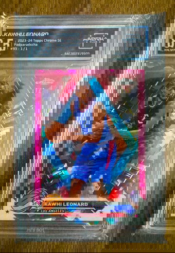 2023 Topps Chrome Kawhi Leonard Padparadscha 1/1 Arena Club 8.5 #93 Clippers