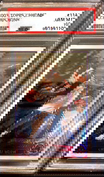 2003 Topps Chrome Chris Bosh PSA 10 GEM MINT Rookie #114