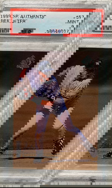 1999 SP authentic Derek jeter #57 psa 9 mint Yankees hof