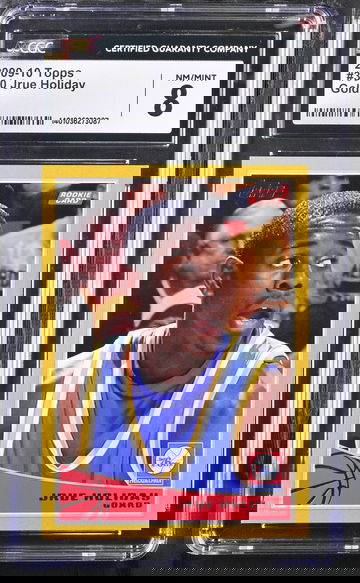 2009-10 TOPPS JRUE HOLIDAY GOLD #/2009 #330 CGC 8 BK.A2.18R