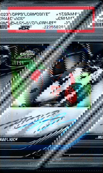 2023 TOPPS CHROME BLACK AUTOGRAPH  MICHAEL VICK GREEN REFRACTOR