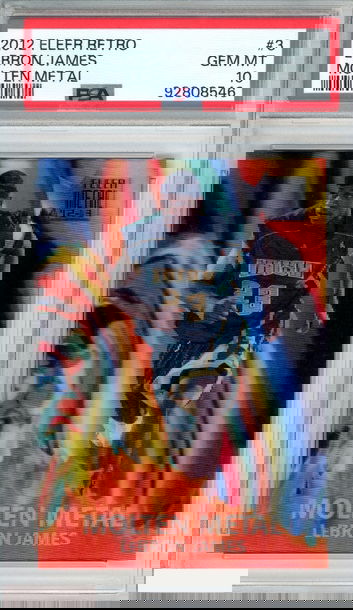 2012 FLEER RETRO MOLTEN METAL LEBRON JAMES #3 PSA 10 GEM MT