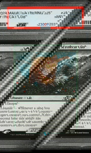 2024 Magic the Gathering Foundations Jumpstart Scythecat Cub #24 PSA 9