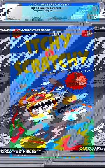 ITCHY & SCRATCHY #1 CGC 9.6 SIMPSONS COMICS SPINOFF PREMIERE ISSUE BONGO 1993