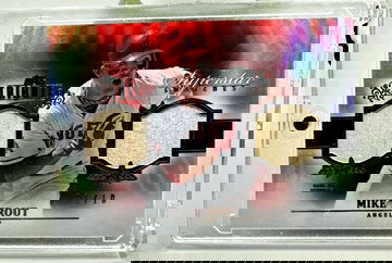 2013 Topps Tribute Mike Trout /10 Dual Superstar Swatches Relic #SS-MT Angels