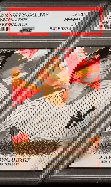 2018 Topps Gallery Impressionists Aaron Judge #I-24 PSA 8