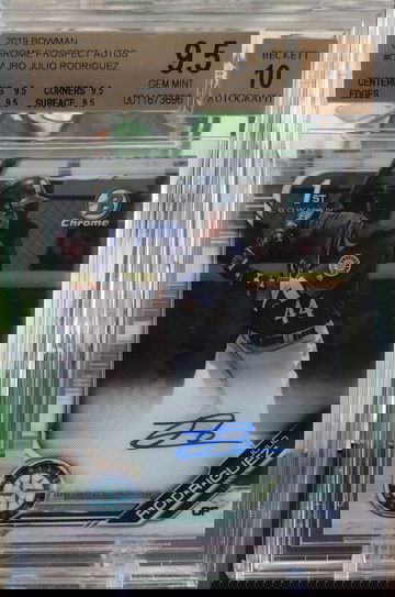 2019 Bowman Chrome Julio Rodriguez Auto BGS 9.5 Gem Mint