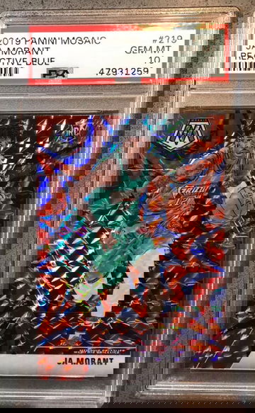 2019-20 Panini Mosaic JA Morant Blue Reactive PSA 10