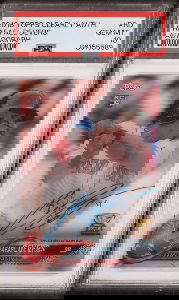 2018 Topps Clearly Authentic Rafael Devers #CAA-RD RC Auto PSA 10