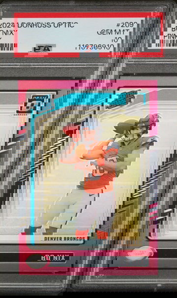 2024 Donruss Optic Rated Rookie Pink Bo Nix #209 PSA 10