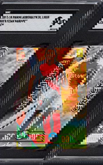 2017 Panini Adrenalyn XL Kylian Mbappe ROOKIE RC #455 SGC 9 GOLD FOIL -RARE