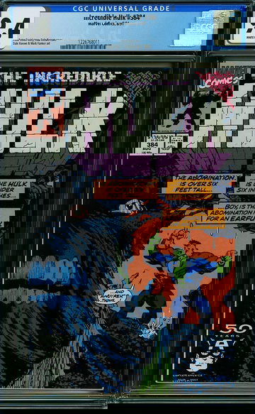 INCREDIBLE HULK #384, CGC 9.4 NM