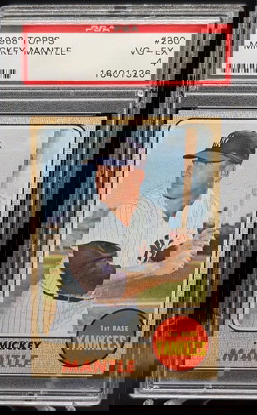 1968 Topps Mickey Mantle PSA 4