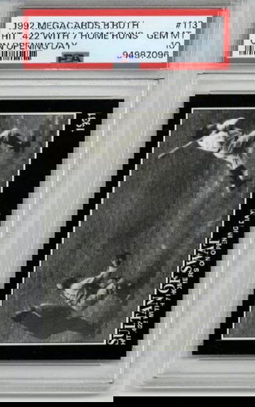 1992 MEGACARDS BABE RUTH HIT .422 WITH 7 HOME RUNS ON OPENING DAY PSA 10