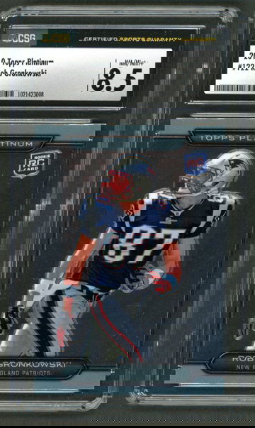 2010 Topps Platinum Rob Gronkowski Rookie Rc #122 CSG 8.5 NM-Mt+