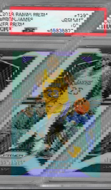 2019 PANINI PRIZM LeBRON JAMES SLIVER PRIZM #129