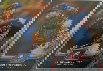 Evan Longoria & Dustin Pedroia 2012 Bowman Platinum Gold Parallels