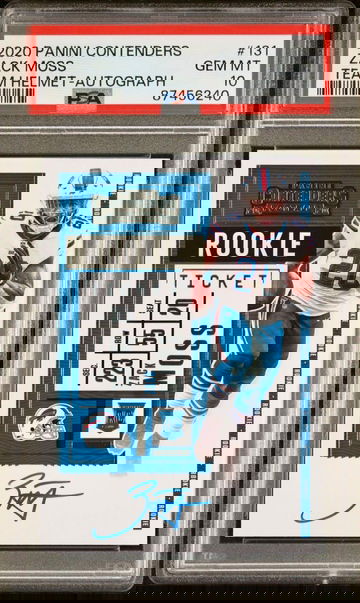 2020 Panini Contenders ZACK MOSS Rookie Ticket Auto PSA 10