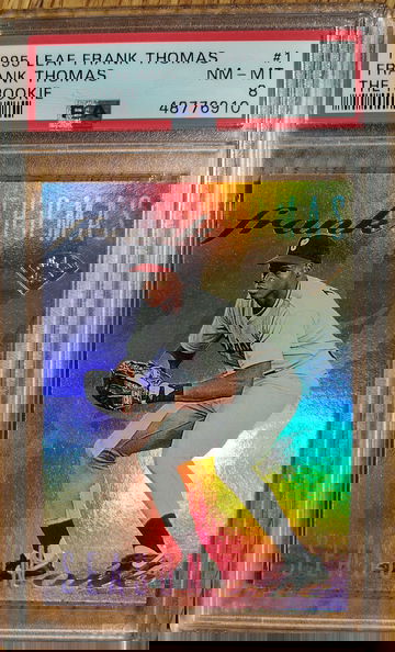 1995 Leaf Frank Thomas "The Rookie" PSA 8