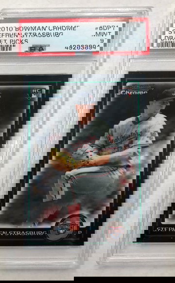 2010 Bowman Chrome Stephen Strasburg Draft Picks PSA 9