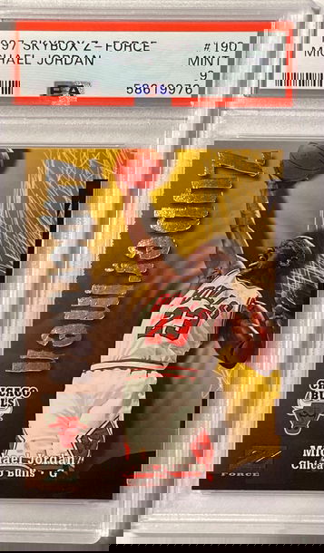 Michael Jordan 1997 SkyBox Z Force Zuperman #190  PSA 9 Bulls MINT