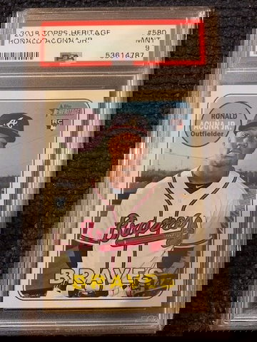 2018 Topps Heritage Ronald Acuna Jr Rookie PSA 10