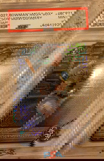 2022 Bowman Mega Box #BCP-71 Colson Montgomery  Mojo Refractor PSA 9 mint