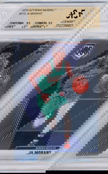 Ja Morant RC 2019 Mosaic #219 BGS 9.5 GEM MINT