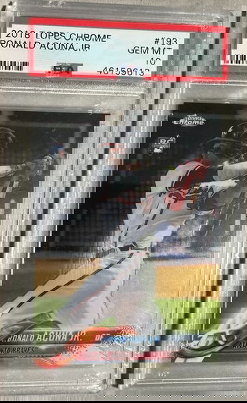 2018 Topps Chrome Ronald Acuna Jr. PSA 10 Braves Rookie!!