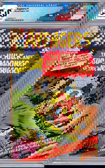 AVENGERS #3 CGC 3.0 *FIRST SUB-MARINER & HULK TEAM-UP* STAN LEE JACK KIRBY 1964