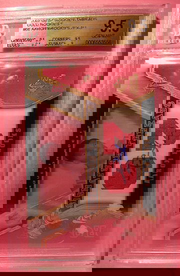 2007-08 SP ROOKIE THREADS GOLD ROOKIES #68 AARON BROOKS AUTO 49/50 BGS 9.5 GEM MINT