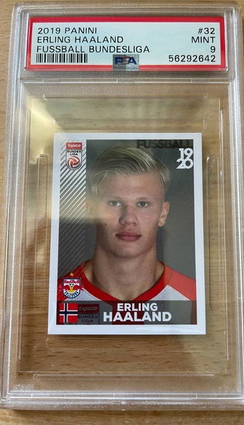 2019 Panini Fussball Erling Haaland Rookie PSA 9 Mint