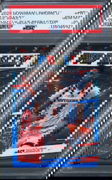 2024 Bowman U Chrome 1st Ace Bailey Pep Rally Blue Refractor /150 SP PSA 10 Gem