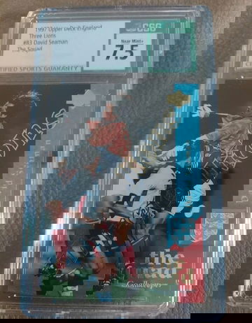 1997 UPPER DECK ENGLAND #83 DAVID SEAMAN CSG 7.5 NM+ THE SQUAD 3 Lions ROOKIE 