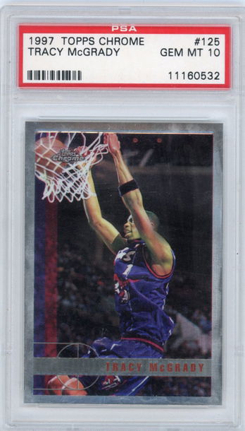 Tracy Mcgrady RC 1997 Topps Chrome PSA 10 #125