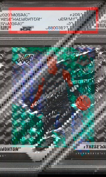 2020 Panini Mosaic Green Mosaic Tyrese Haliburton #204 PSA 10